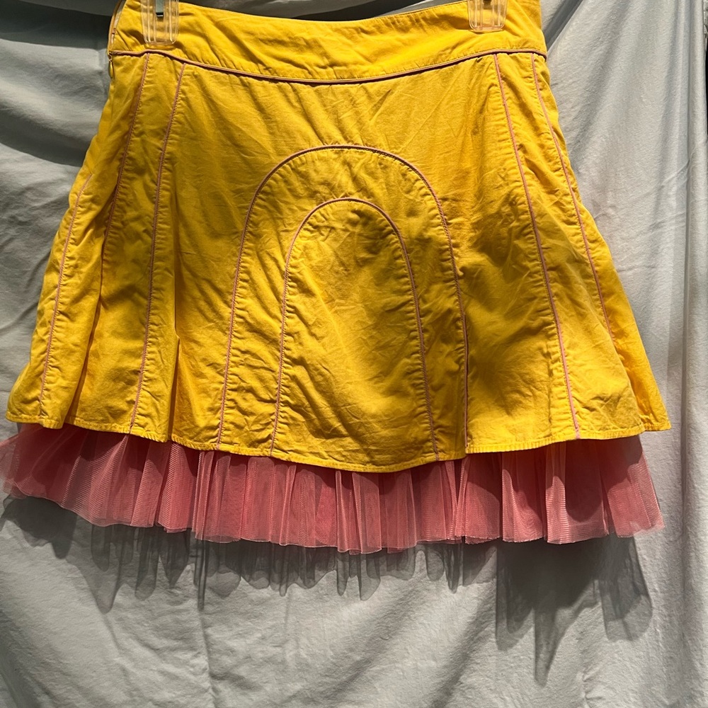 Yellow and Pink Women's Skirt